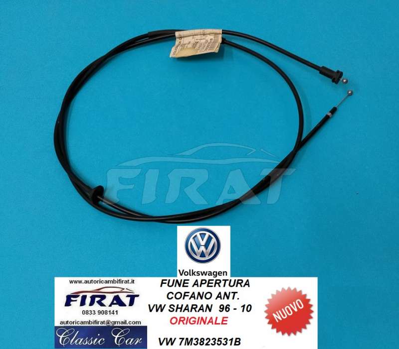 FUNE APERTURA COFANO VW SHARAN 96-10 (7M3823531B)